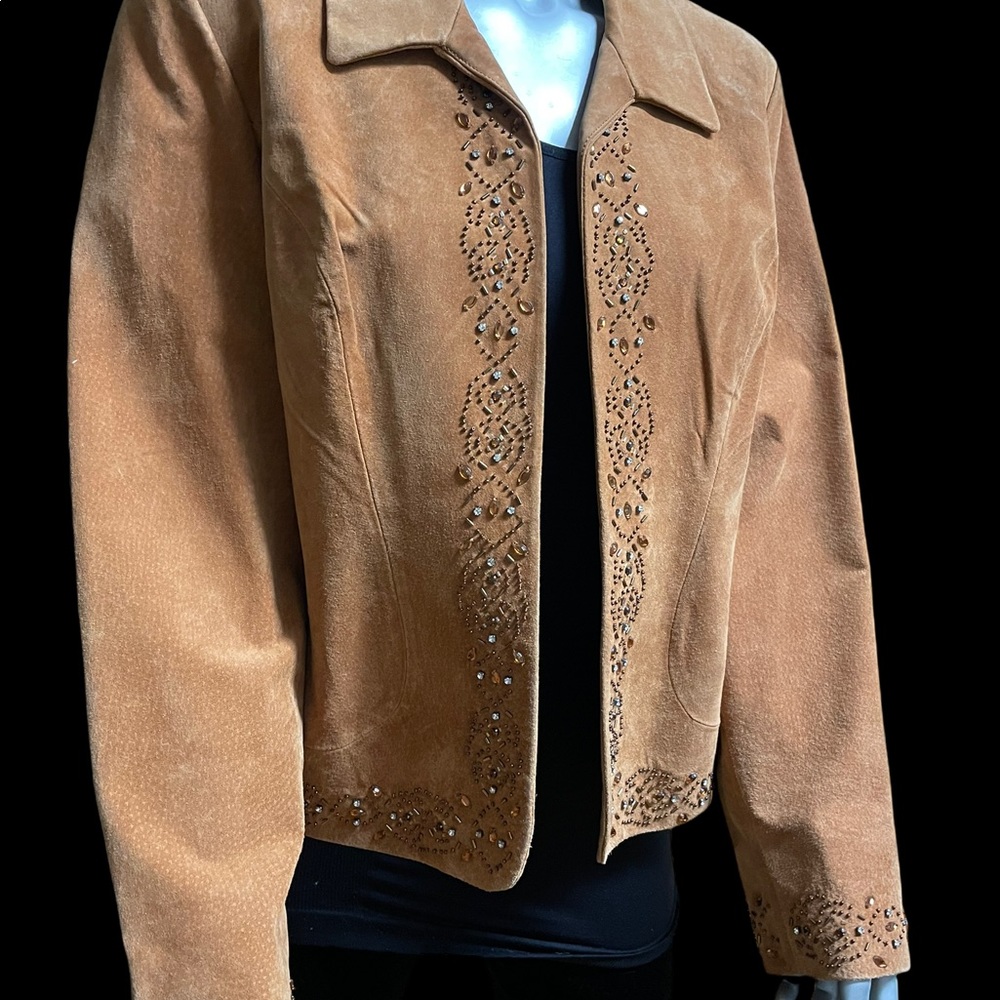 Cold water suede tan jacket L